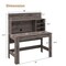 Costway Computer Desk Wooden Writing Desk Modern Home Office Workstation PC Laptop Table for Small Space